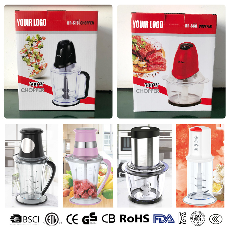 Small Home Appliances Food Chopper Blender Vegetable Cutter and Chopper Garlic Blender Onion Pounded Yam Mini Blenders Chopper