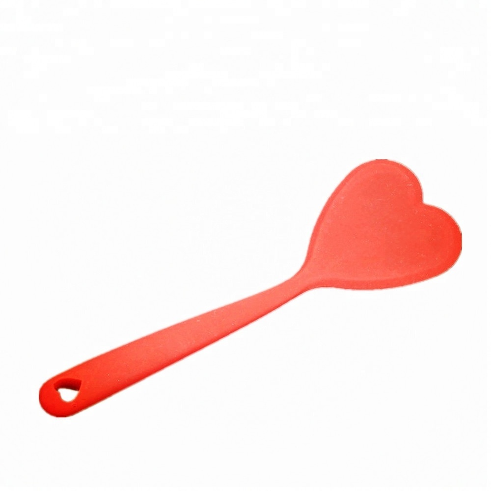 Heat Resistant Silicone Cooking Tools Type Heart Shape Silicone Turner Spatulas, Non-stick Silicone Pancake Turner Spatulas