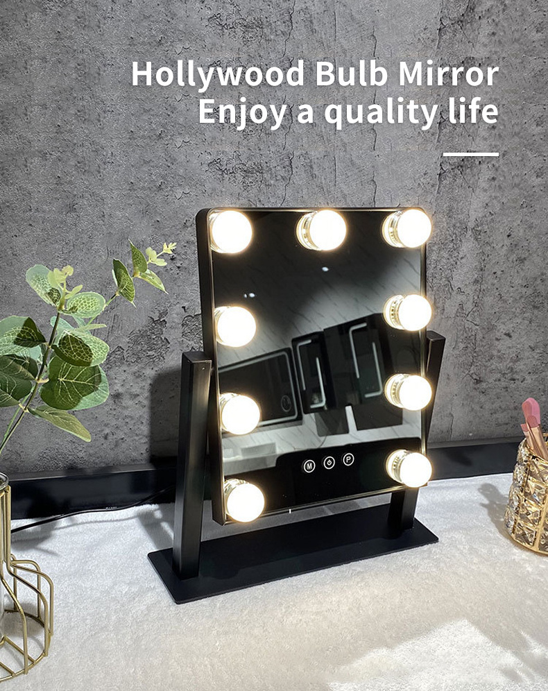 Multi Function Hollywood Mirror With Touch Screen Makeup Mirror With Lights Bulbs Magnifying Vanity Mirror