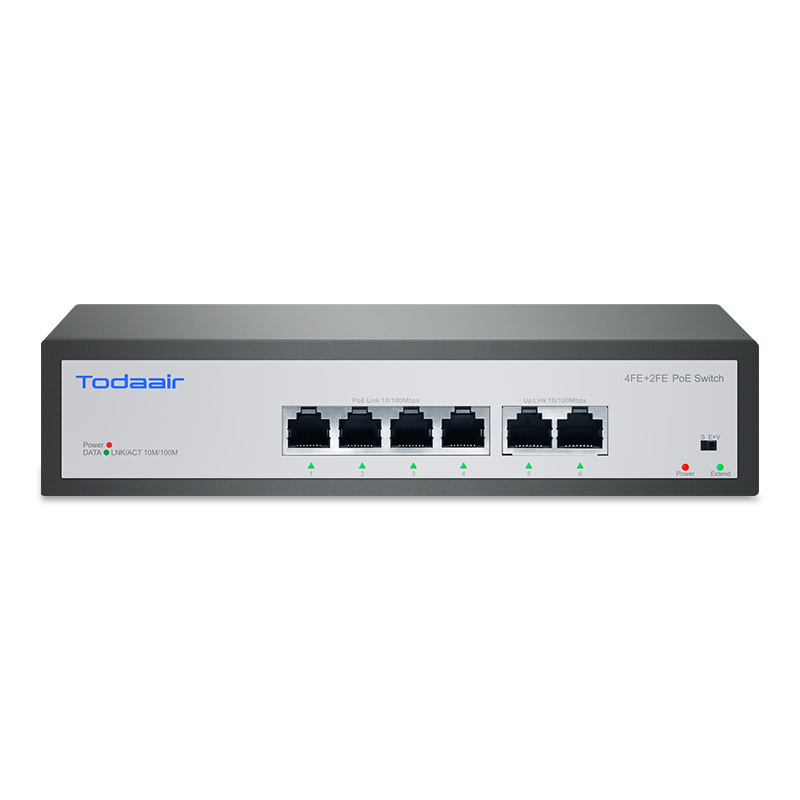 Todaair unmanaged 4 way 48v poe network switch for access point and cctv