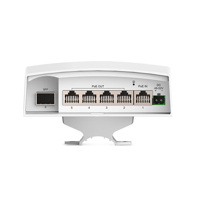 Todaair GE High Performance Outdoor PoE Switch Waterproof PoE Supply and Receive Switch Support Wall and Pole Mounted