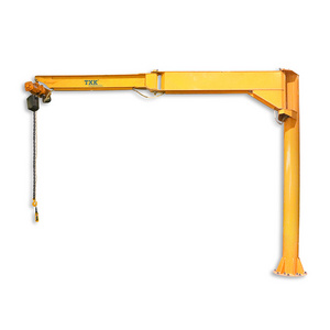 1 Ton Wire Rope Hoist Swing Fixed Column Slewing Pillar Outdoor Dock Jib Crane