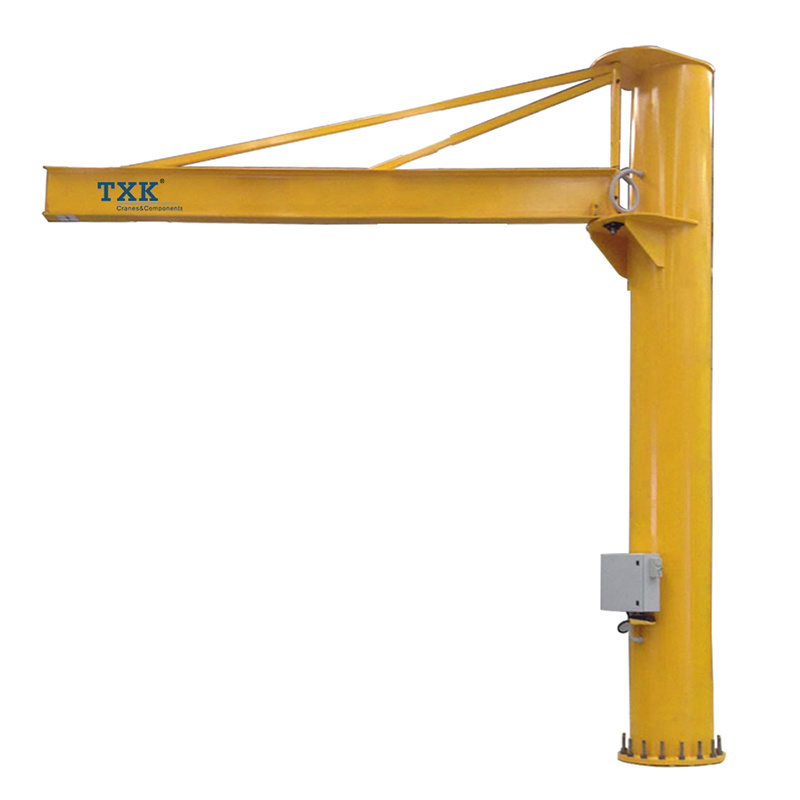 1 Ton Wire Rope Hoist Swing Fixed Column Slewing Pillar Outdoor Dock Jib Crane