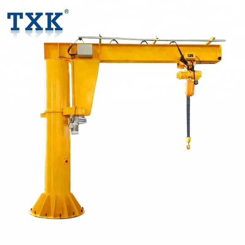 Free Standing Pillar Mounted 360 Degree Rotating 10 ton Swing Arm Marine Jib Crane