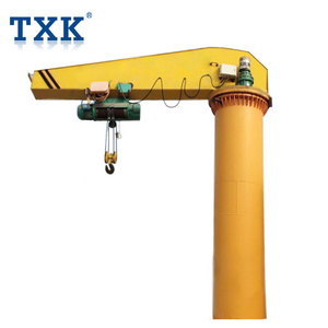 Free Standing Pillar Mounted 360 Degree Rotating 10 ton Swing Arm Marine Jib Crane