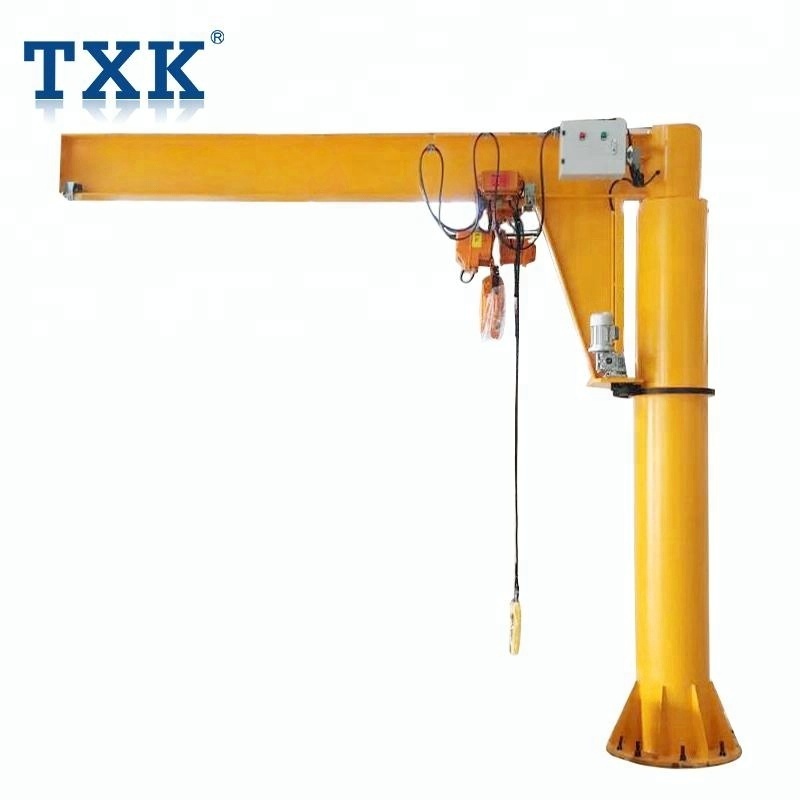 Free Standing Pillar Mounted 360 Degree Rotating 10 ton Swing Arm Marine Jib Crane