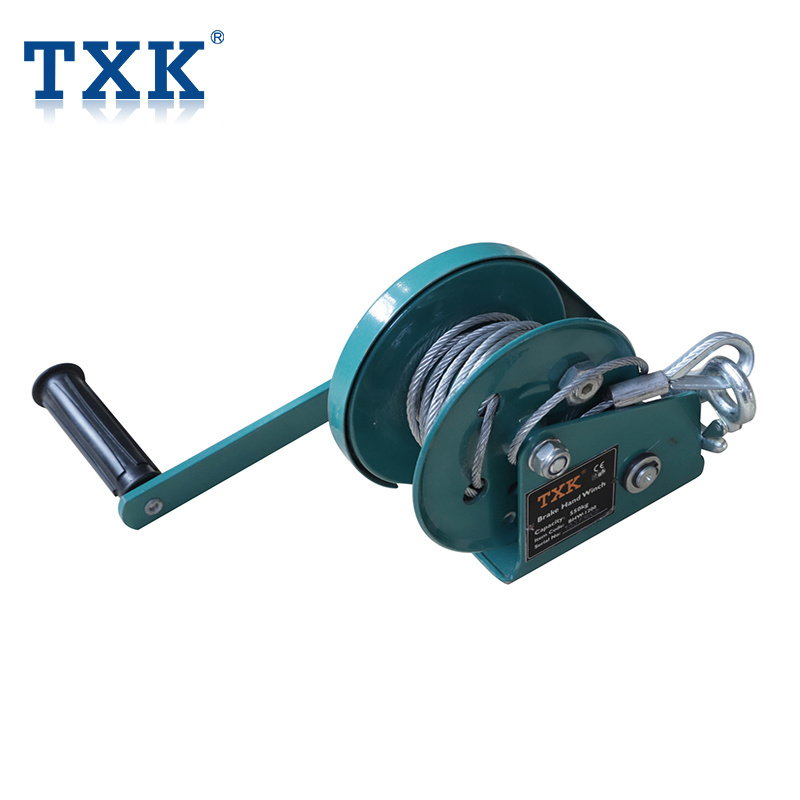 1800lbs cable brake manual hand winch for sale