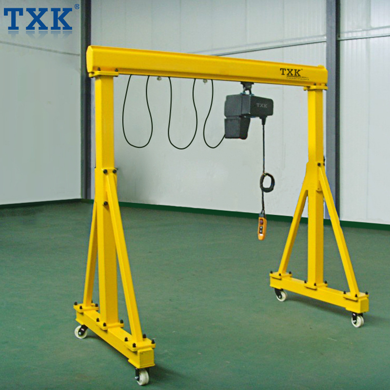 TXK 2 ton mobile small manual gantry Crane made in China