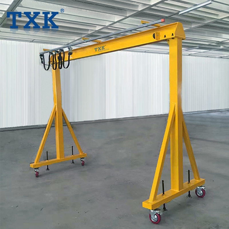 TXK 2 ton mobile small manual gantry Crane made in China