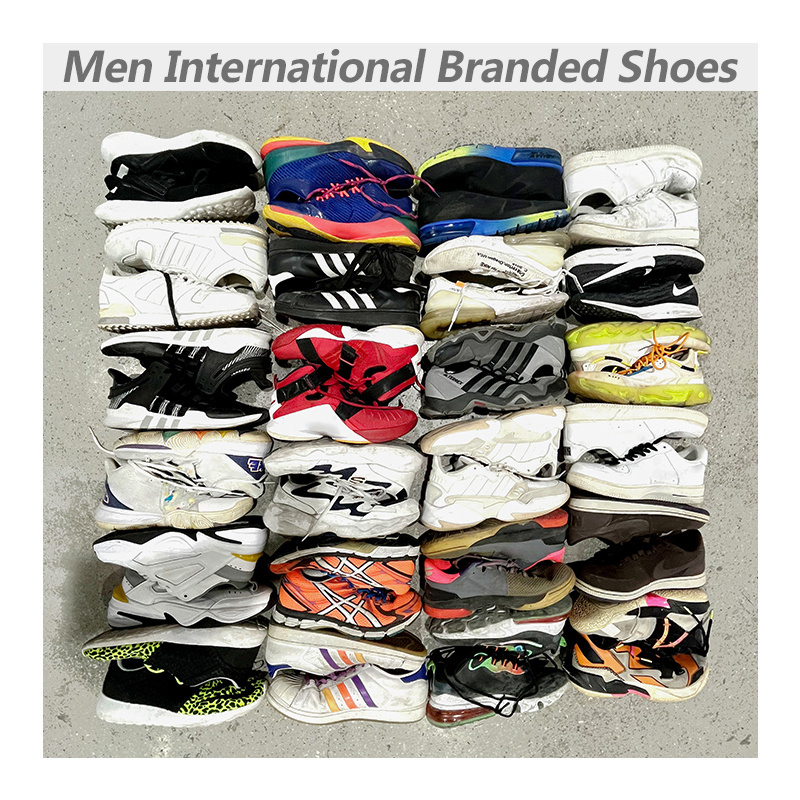 High quality branded men second hand mixed shoes sports bulk used basketball shoes