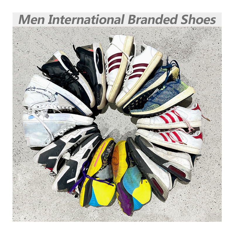 High quality branded men second hand mixed shoes sports bulk used basketball shoes