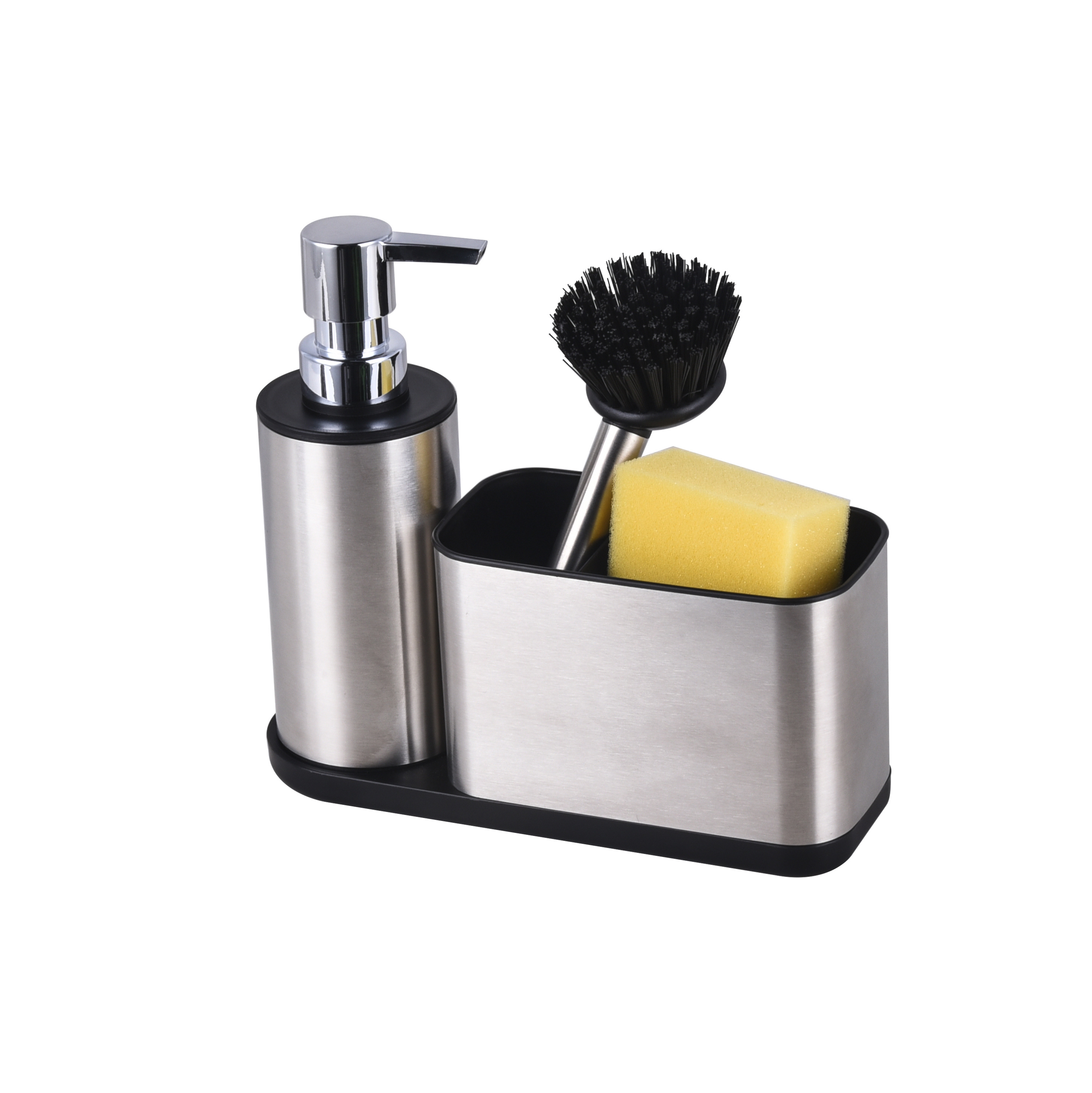 Slim Elegant Design Sink Usage Stainless Steel Kitchen Sink Organizer Sink Caddy Kitchen Soap Dispenser Caddy