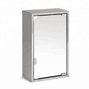 Bathroom Wall Mounted Metal Mirror Cabinet with Sliding Door