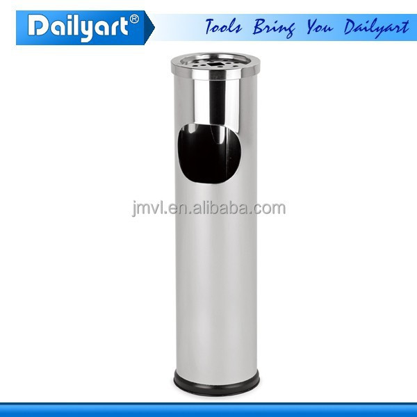 New style outdoor standing metal ash bin with ashtray