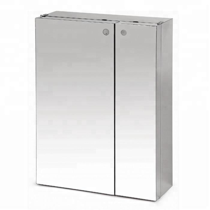 Bathroom Wall Mounted Metal Mirror Cabinet with Sliding Door