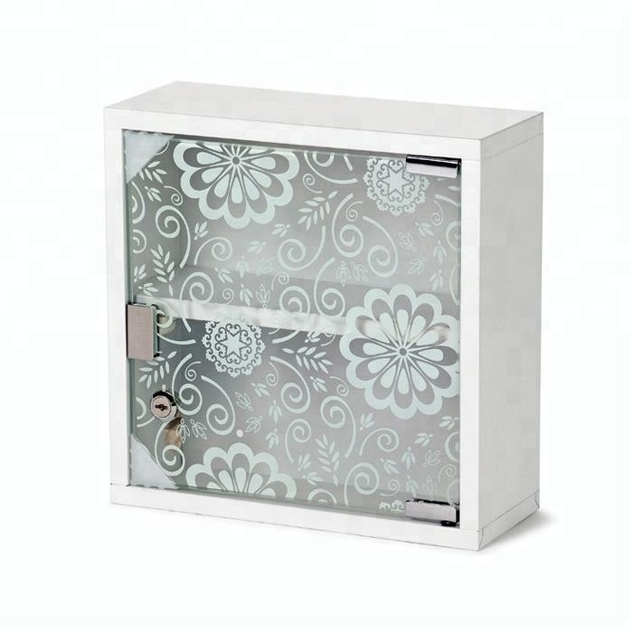 Bathroom Wall Mounted Metal Mirror Cabinet with Sliding Door