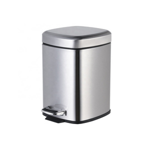 Home Office Kitchen Stainless Steel Square Metal 13 gallon trash cans with lid