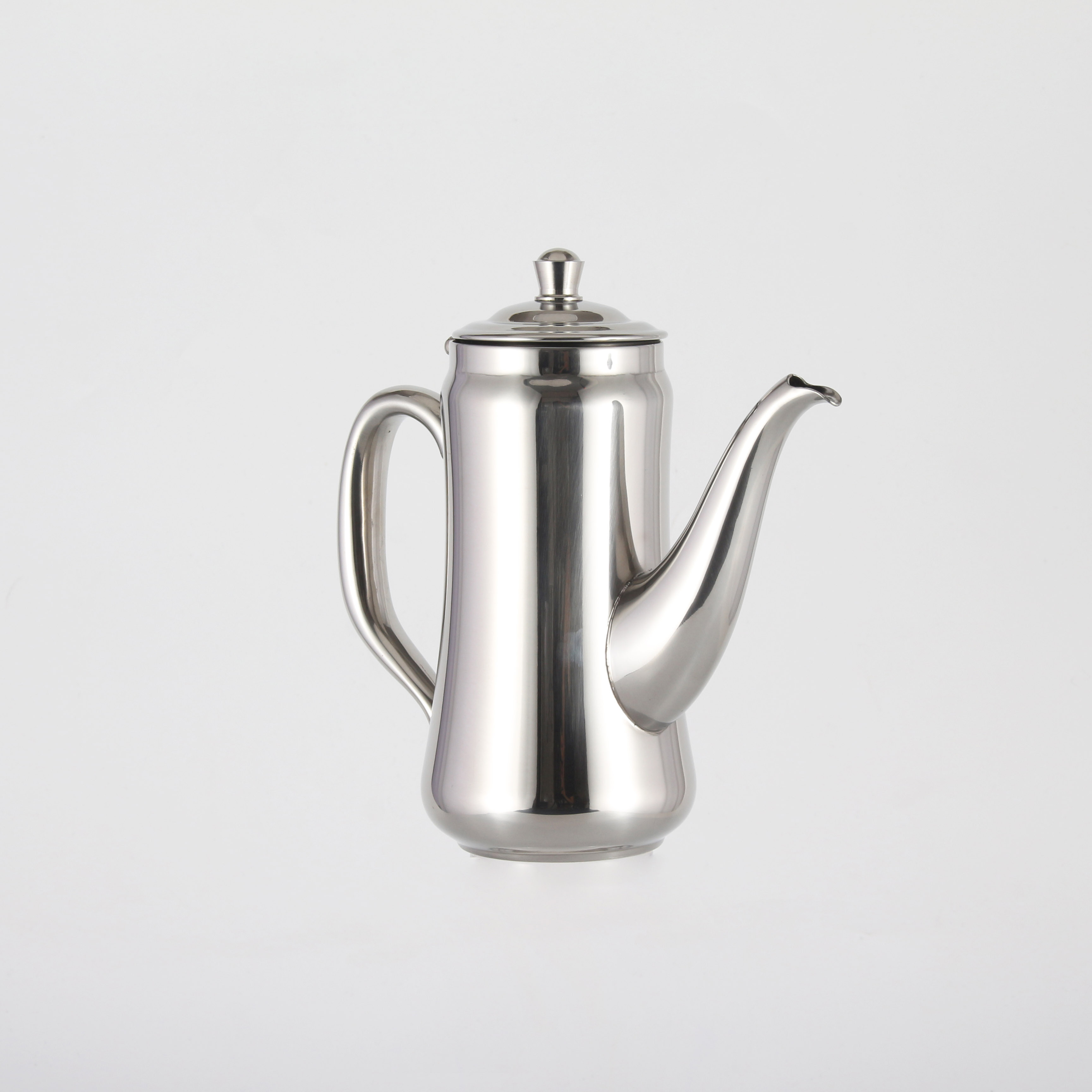 12oz Gooseneck Stainless steel slim Teapot Coffee Dispenser with hinged lid