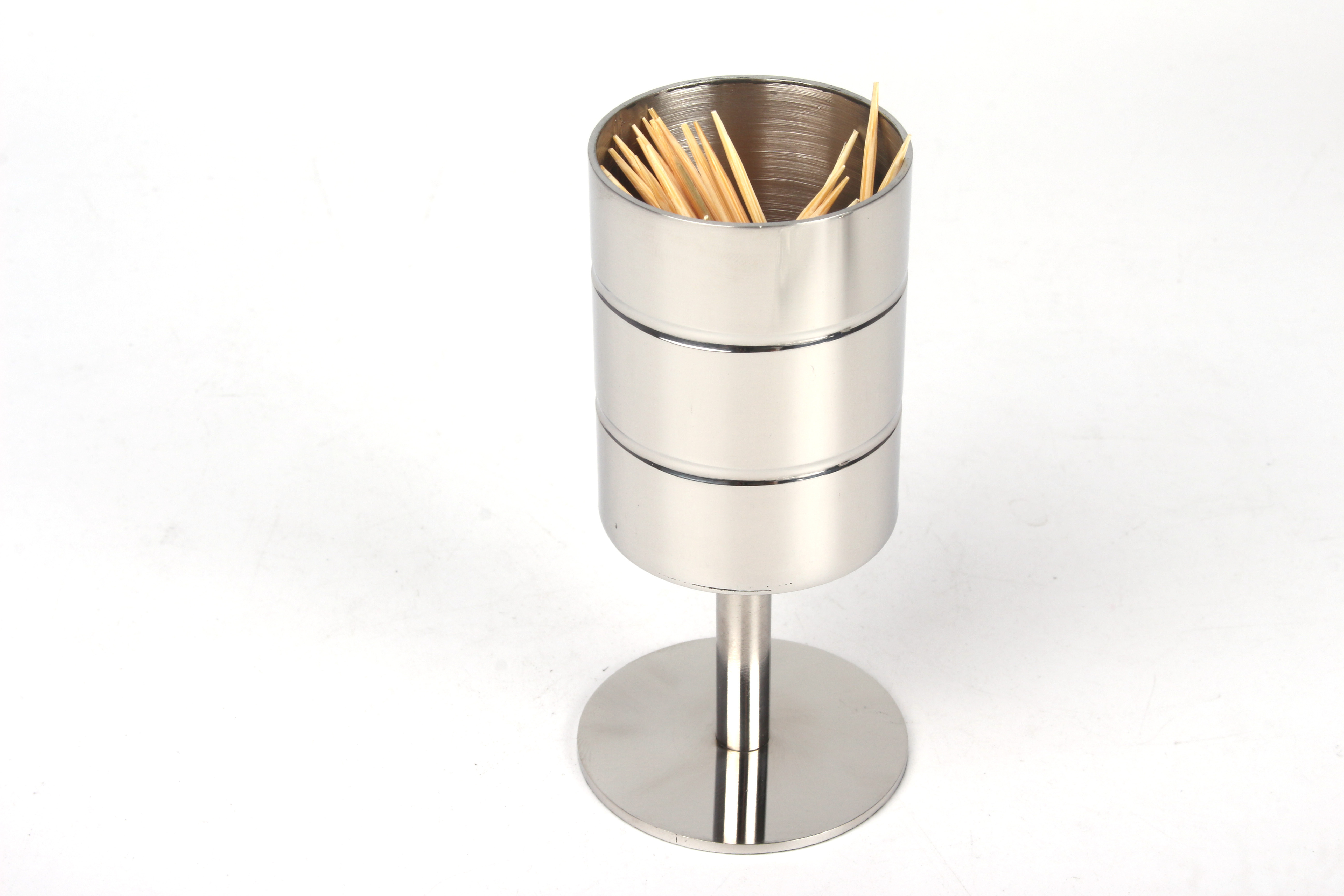 Heavy duty Luxury Stainless steel Toothpick Holder Dispenser with high stand