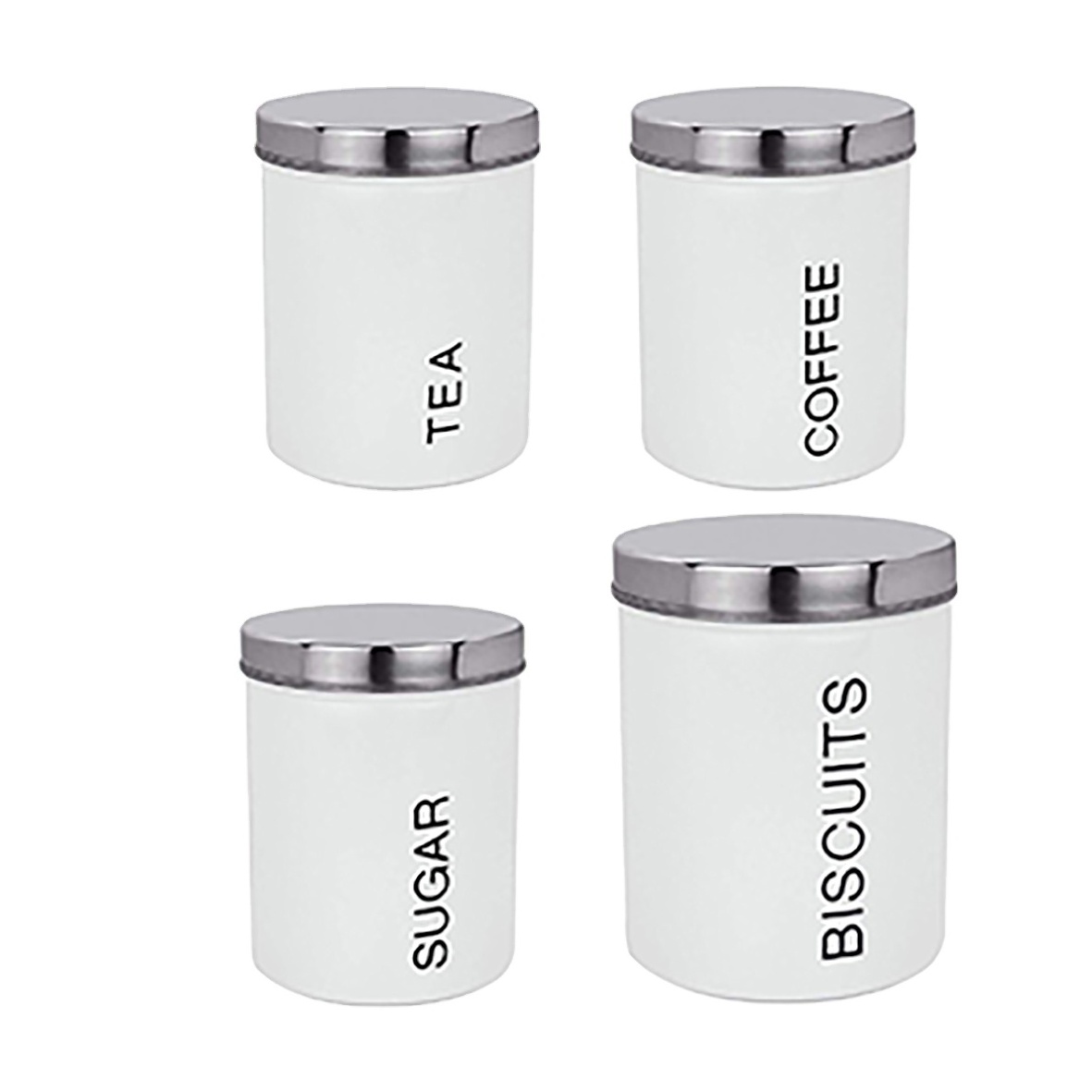 Set of 3 coffee canister set Air-tight Kitchen Stainless Steel Metal Storage Box/canister/bin