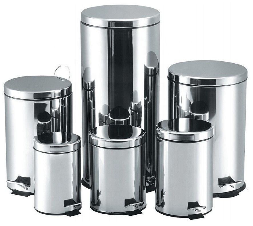 3-30L Round Stainless Steel Pedal Trash Can/Rubbish Bin