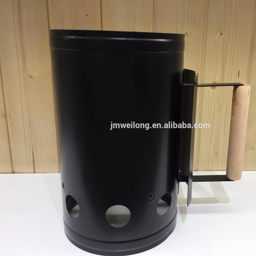 Black Chimney Charcoal Fire Starter for Barbecue Cooking