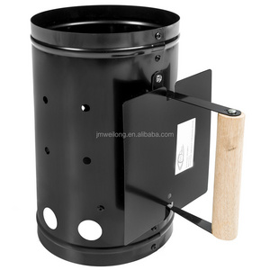 Black Chimney Charcoal Fire Starter for Barbecue Cooking