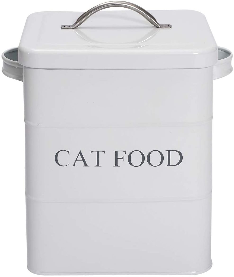 Dog Food Storage Bin Storage Boxes & Bins Customized Logo Portable Cast Iron Big Size Pet Food Storage Containers Scratch Free