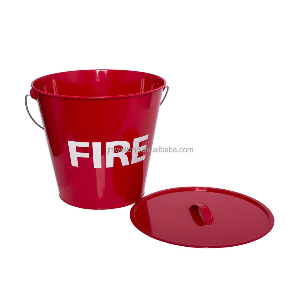 Ash Bucket with Lid Fire Bucket For Fireplace Tool Set Fire Pits Wood Burning Stoves Kindling Bucket