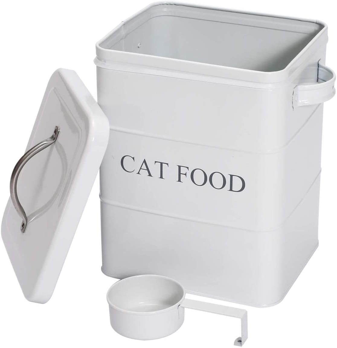 Dog Food Storage Bin Storage Boxes & Bins Customized Logo Portable Cast Iron Big Size Pet Food Storage Containers Scratch Free