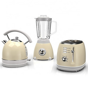 Breakfast set stainless steel electric kettle and electric toaster and blender