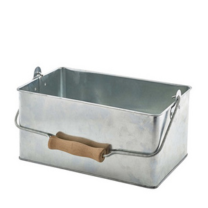 Wholesale OEM Galvanised Steel Rectangular Table Caddy Galvanized Metal Condiment Caddy