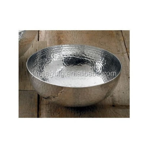 Stainless Steel Hammered Copper Silver Style Mixing Salad Bowl restaurant Serving Soup Bowl