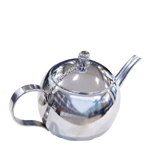 Metal Gooseneck Kettle Lid Silver Polished Tea Infuser Warmer Stainless Steel Teapot Electric Induction Teapot