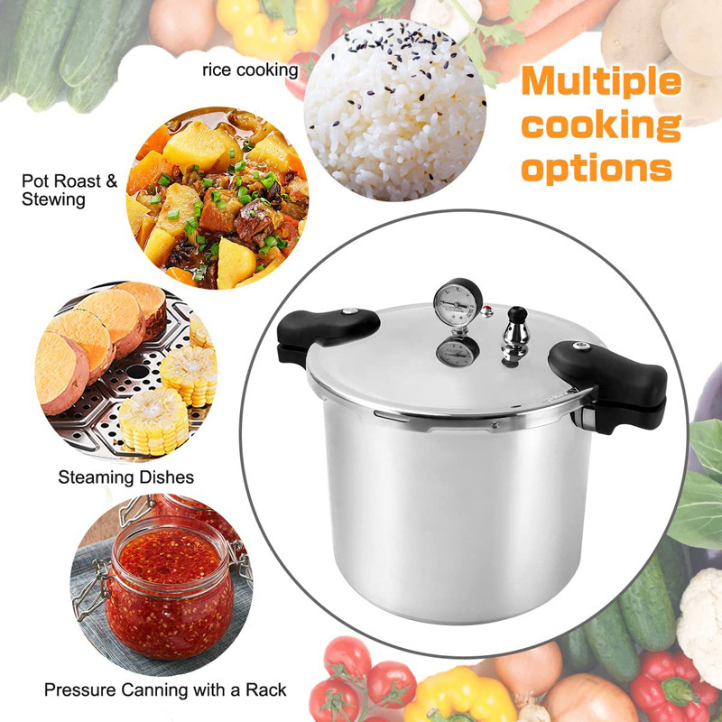 Aluminum 23-Quart Pressure Canner and Cooker With Pressure Control 90 KPA