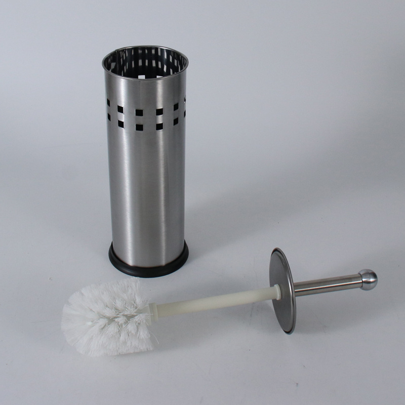 Silver Matt/Mirror Stainless Steel Deep-Cleaning Toilet Brush And Holder Set For Bath Bathroom Toilet Brush Holder Pp