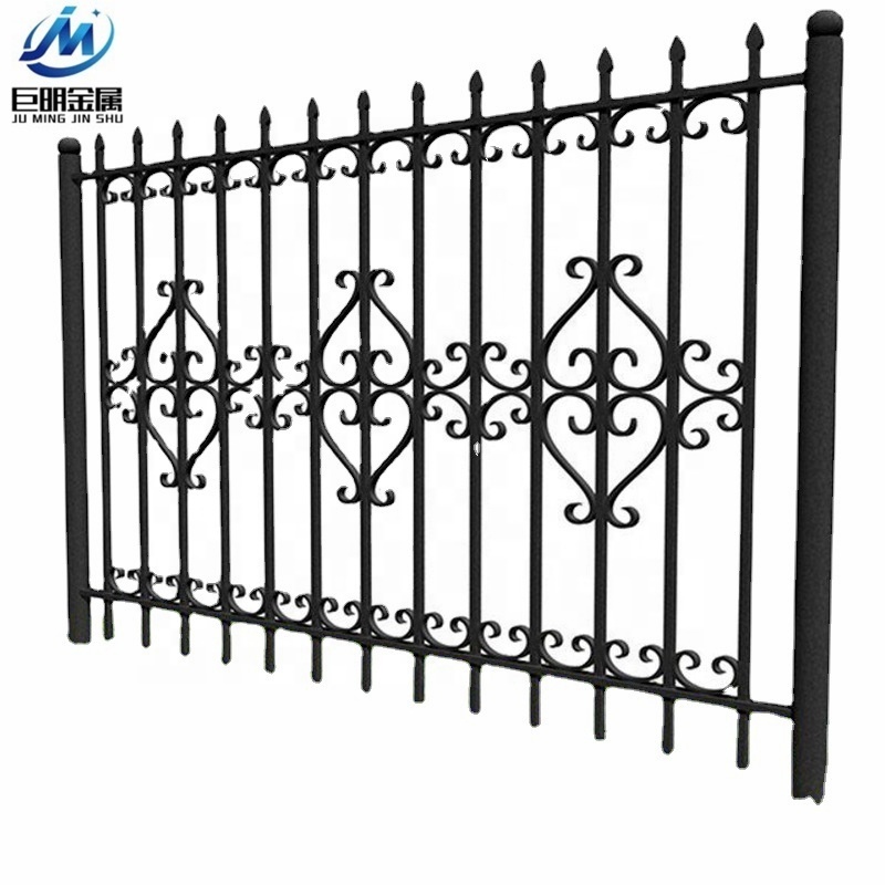 Outdoor Building Removable Temp Fence Panels Trellis metal steel fence panels wrought iron fence