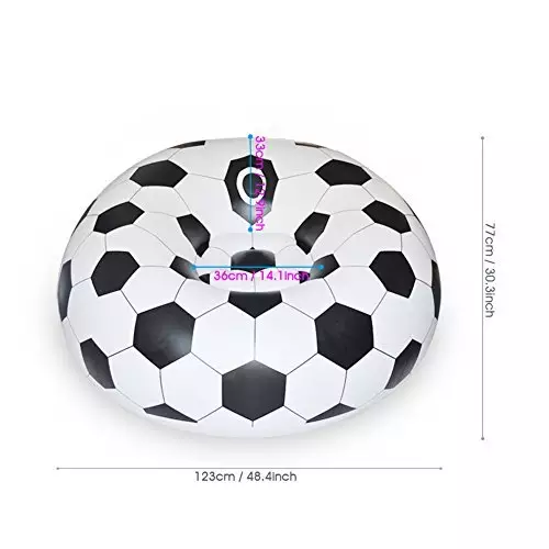 Newest Sofa Football Sofa Design PVC Giant Inflatable football Ball Shape Sofa for Teens Perfect for Indoor and Outdoor