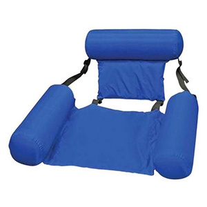 Swimming Floating Chair Folding Pool Seats Inflatable Bed Lounge Chairs Entertainment Safe Inflatable Hammock Chair for Adult