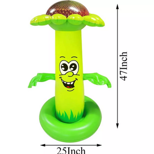 inflatable splash tumbler green sunflower shower inflatable splash tree inflatable spray column splash pole outdoor garden toys