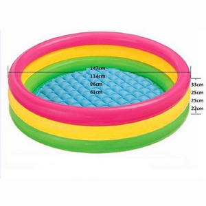 Portable 3 Ring Baby Children Water Swimming Pool Equipment Portable Swimming Pool Outdoor