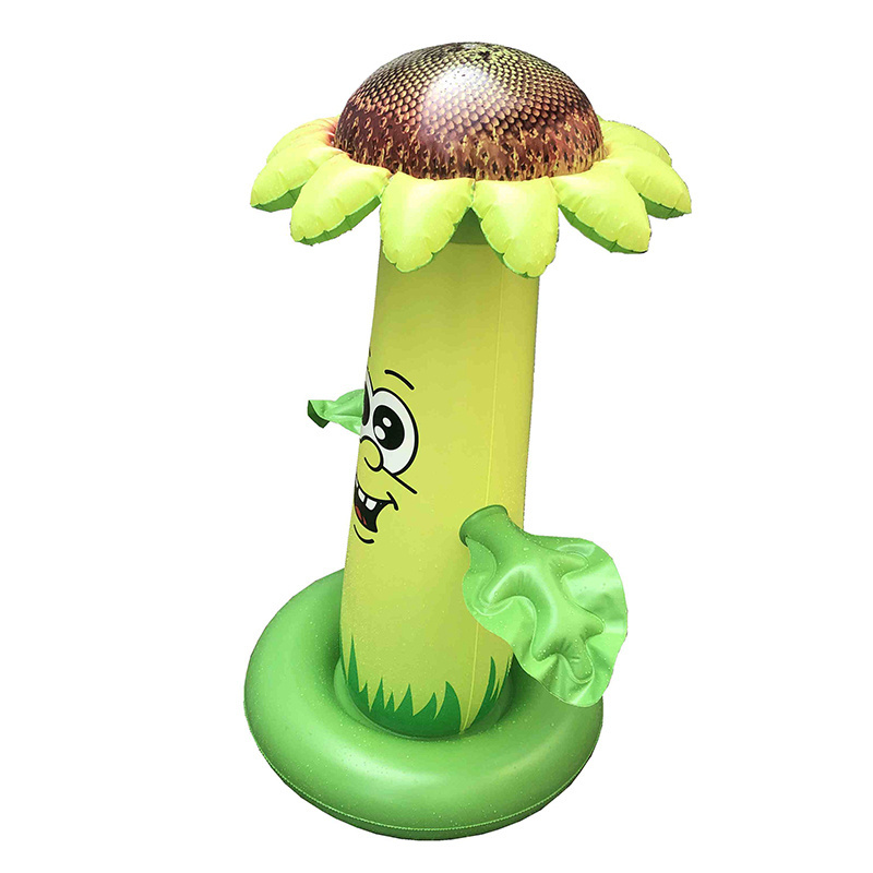 inflatable splash tumbler green sunflower shower inflatable splash tree inflatable spray column splash pole outdoor garden toys