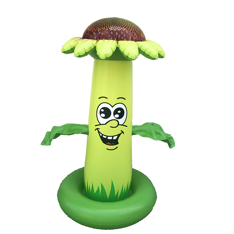 inflatable splash tumbler green sunflower shower inflatable splash tree inflatable spray column splash pole outdoor garden toys