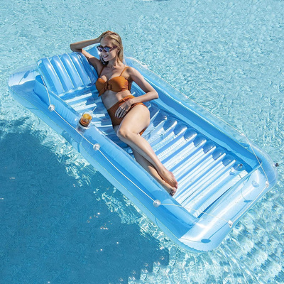 Inflatable Pool Floats  Lounger Raft Floats for Adults Blow Up Tanning Pool with Removable Pillow Pool Toys