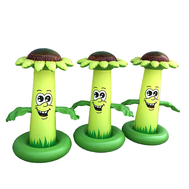 inflatable splash tumbler green sunflower shower inflatable splash tree inflatable spray column splash pole outdoor garden toys