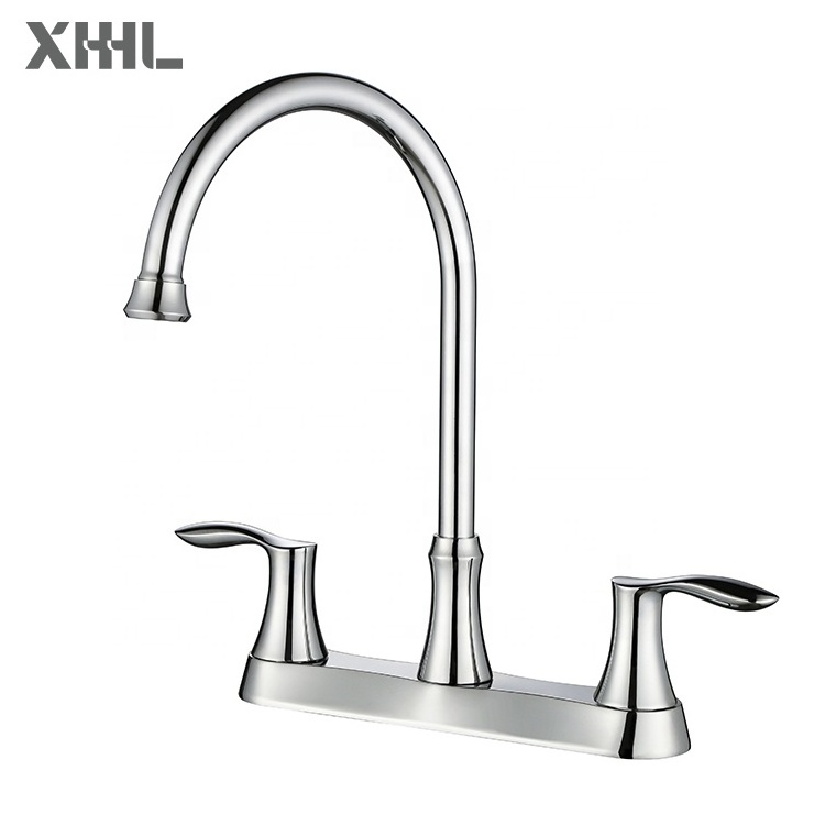 High Arc Swivel Matte Black Kitchen Faucet 3 Hole 4 Hole Kitchen Faucet with Side Sprayer