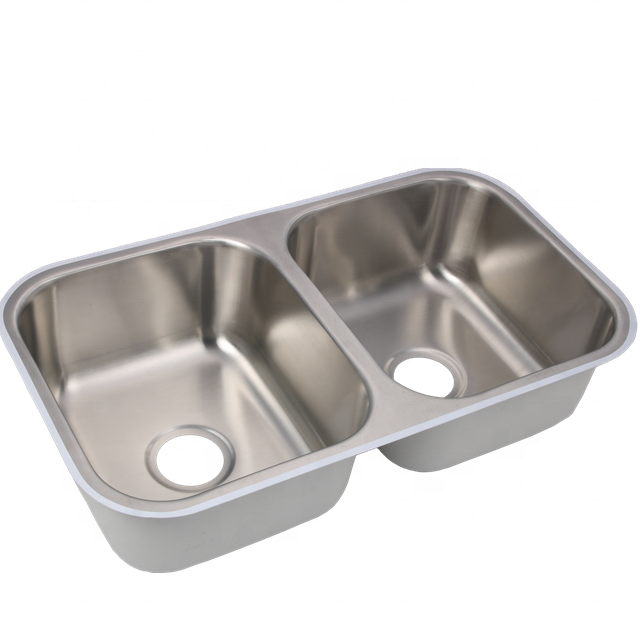 Cupc 304 Kitchen Sinks 50/50 Double Bowl Stainless Steel Undermount Sink 3-5/8