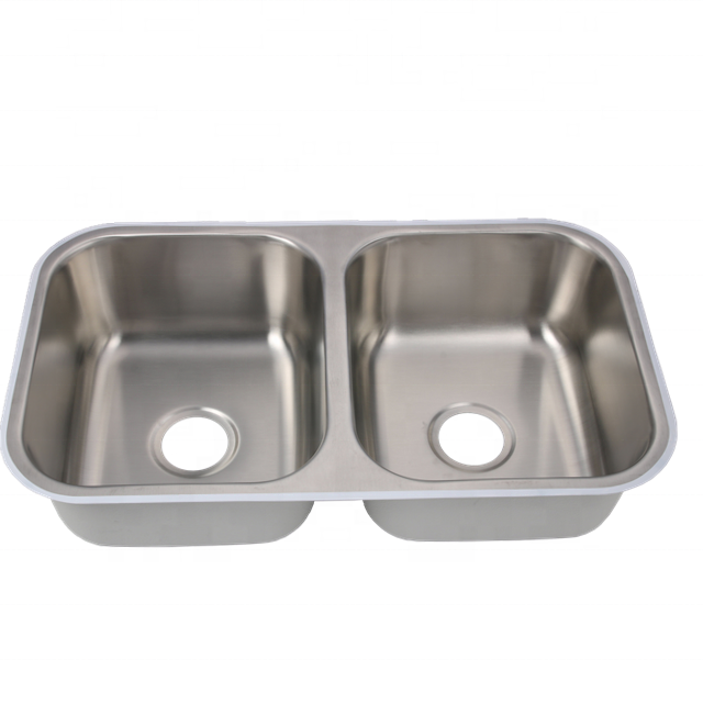 Cupc 304 Kitchen Sinks 50/50 Double Bowl Stainless Steel Undermount Sink 3-5/8