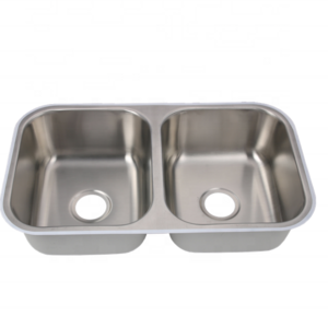 Cupc 304 Kitchen Sinks 50/50 Double Bowl Stainless Steel Undermount Sink 3-5/8" North America Standard Size Rectangular Exterior