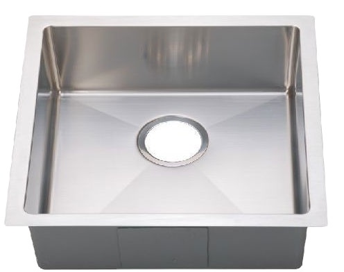 Bar Sink Single Basin Bowl Undermount Handmade 18 Gauge Stainless Steel Kitchen Sink